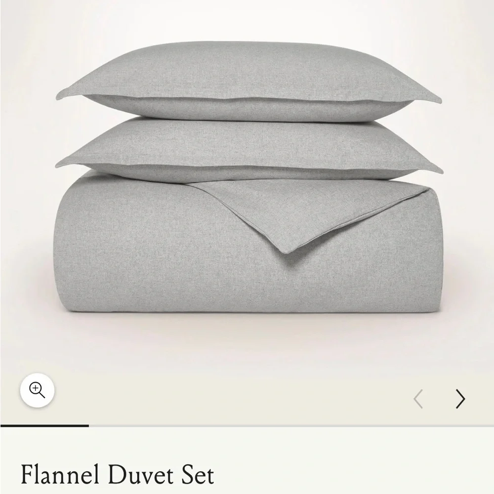 Boll & Branch Gray Flannel Duvet Cover Set